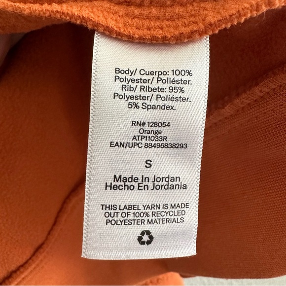 Fielder Bonobos Hooded Sweater Mens Orange Zip Up Sherpa Fleece Thick Sweatshirt - Picture 4 of 7